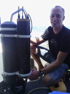 Second generation diver rig camera attached to scooter